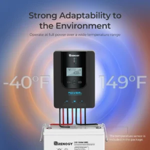 Renogy Solar Charge Controller (Bluetooth) - Rover 40A 12V24V Auto Parameter DC Input MPPT Charge Controllers for Solar Panels Adjustable LCD for Gel Sealed Flooded Lithium Battery view 4