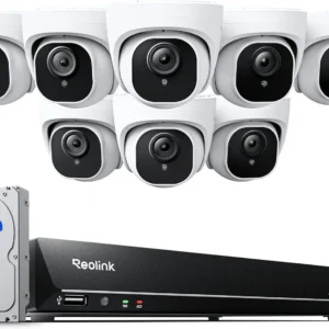 REOLINK 16CH 4K Security Dome Camera System with 4TB HDD RLK16-800D8 | 8pcs 8MP PoE Cameras, Smart Person/Vehicle Detection, 16CH NVR, H.265, 24/7 Recording, High Bitrate & Clear Stream view 1