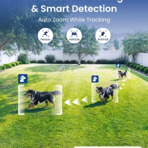 REOLINK 4K Dual-Lens Outdoor PTZ Auto-Tracking Camera (2 Pack) Bundle with 128GB microSD Card (2 pcs), 6X Hybrid Zoom, with Spotlight, 2.4G/5GHz WiFi view 2