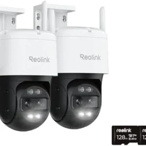 REOLINK 4K Dual-Lens Outdoor PTZ Auto-Tracking Camera (2 Pack) Bundle with 128GB microSD Card (2 pcs), 6X Hybrid Zoom, with Spotlight, 2.4G/5GHz WiFi view 5