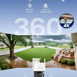 REOLINK 4K Dual-Lens Outdoor PTZ Auto-Tracking Camera (2 Pack) Bundle with 128GB microSD Card (2 pcs), 6X Hybrid Zoom, with Spotlight, 2.4G/5GHz WiFi view 6