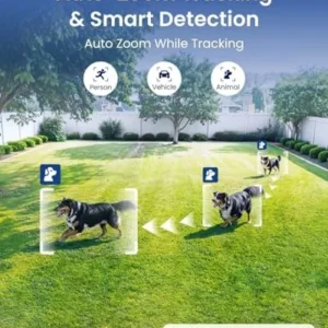 REOLINK 4K Dual-Lens Outdoor PTZ Auto-Tracking Camera (2 Pack) Bundle with 128GB microSD Card (2 pcs), 6X Hybrid Zoom, with Spotlight, 2.4G/5GHz WiFi