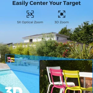 REOLINK 4K UHD PoE PTZ Camera for Outdoor Security, 360° Pan & 90° Tilt for Auto Tracking, 5X Optical Zoom and 3D Zoom, AI Detection, Color Night Vision, 24/7 Recording, 2 Way Talk, RLC-823S1 view 2