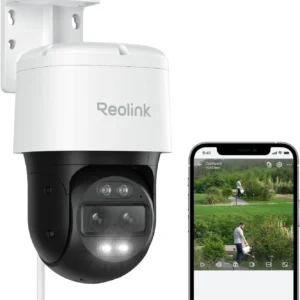 REOLINK PTZ Security Camera System 4K, IP PoE 360 Camera with Dual-Lens, Auto 6X Hybrid Zoomed Tracking, 355 Pan & 90 Tilt, Outdoor Surveillance, AI Detection, TrackMix PoE view 1