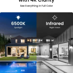 REOLINK PTZ Security Camera System 4K, IP PoE 360 Camera with Dual-Lens, Auto 6X Hybrid Zoomed Tracking, 355 Pan & 90 Tilt, Outdoor Surveillance, AI Detection, TrackMix PoE view 4