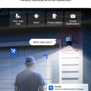 REOLINK PTZ Security Camera System 4K, IP PoE 360 Camera with Dual-Lens, Auto 6X Hybrid Zoomed Tracking, 355 Pan & 90 Tilt, Outdoor Surveillance, AI Detection, TrackMix PoE view 5