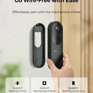 REOLINK Video Doorbell Camera with Chime, 1:1 Head-to-Toe View, 2.4/5 GHz WiFi, Person/Vehicle/Package Detection, No Monthly Fees view 4