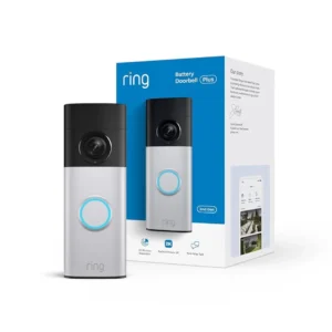 Ring Battery Doorbell Plus (newest model), Retinal 2K with wide-angle video, up to 6x Enhanced Zoom, Night Vision, and Quick Release Battery Pack, Nickel Silver view 2