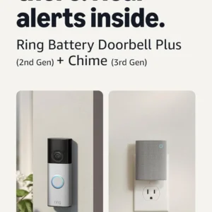Ring Battery Doorbell Plus (newest model), Retinal 2K with wide-angle video, up to 6x Enhanced Zoom, Night Vision, and Quick Release Battery Pack, Nickel Silver view 6