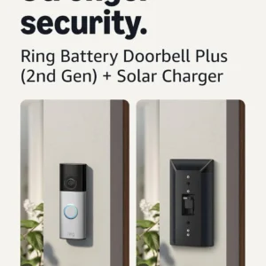 Ring Battery Doorbell Plus (newest model), Retinal 2K with wide-angle video, up to 6x Enhanced Zoom, Night Vision, and Quick Release Battery Pack, Nickel Silver view 7