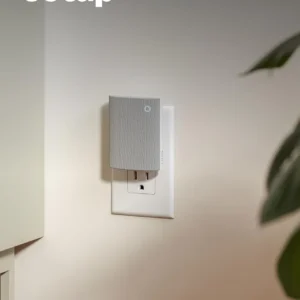 Ring Chime — Enhanced audio for real-time alerts you can hear from anywhere, easy plug-in setup, simple wifi & Bluetooth connectivity, sleek design, White view 3