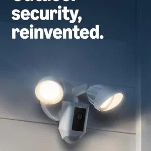 Ring Floodlight Cam Wired Plus, Outdoor home or business security with motion-activated 1080p HD video and floodlights, Black view 1