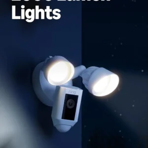 Ring Floodlight Cam Wired Plus, Outdoor home or business security with motion-activated 1080p HD video and floodlights, Black view 5