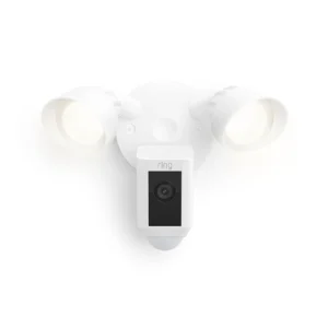 Ring Floodlight Cam Wired Plus, Outdoor home or business security with motion-activated 1080p HD video and floodlights, White view 2