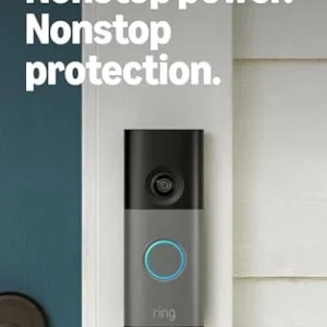 Ring Wired Doorbell (newest model), Wide-Angle Retinal 2K, up to 6x Enhanced Zoom, pair with Alexa or Ring Chime for in-home alerts, Speckled Gray view 7