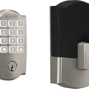 Schlage Arrive Smart Wi‑Fi Deadbolt Lock with Keypad, Keyless Entry Front Door Lock, App Control, Alexa and Google Home Compatible, Satin Nickel, BE459WB CAM 619 view 1