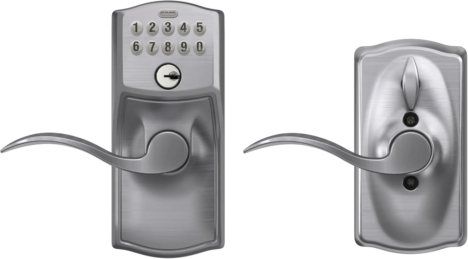 Schlage lock battery compartment and 9V battery