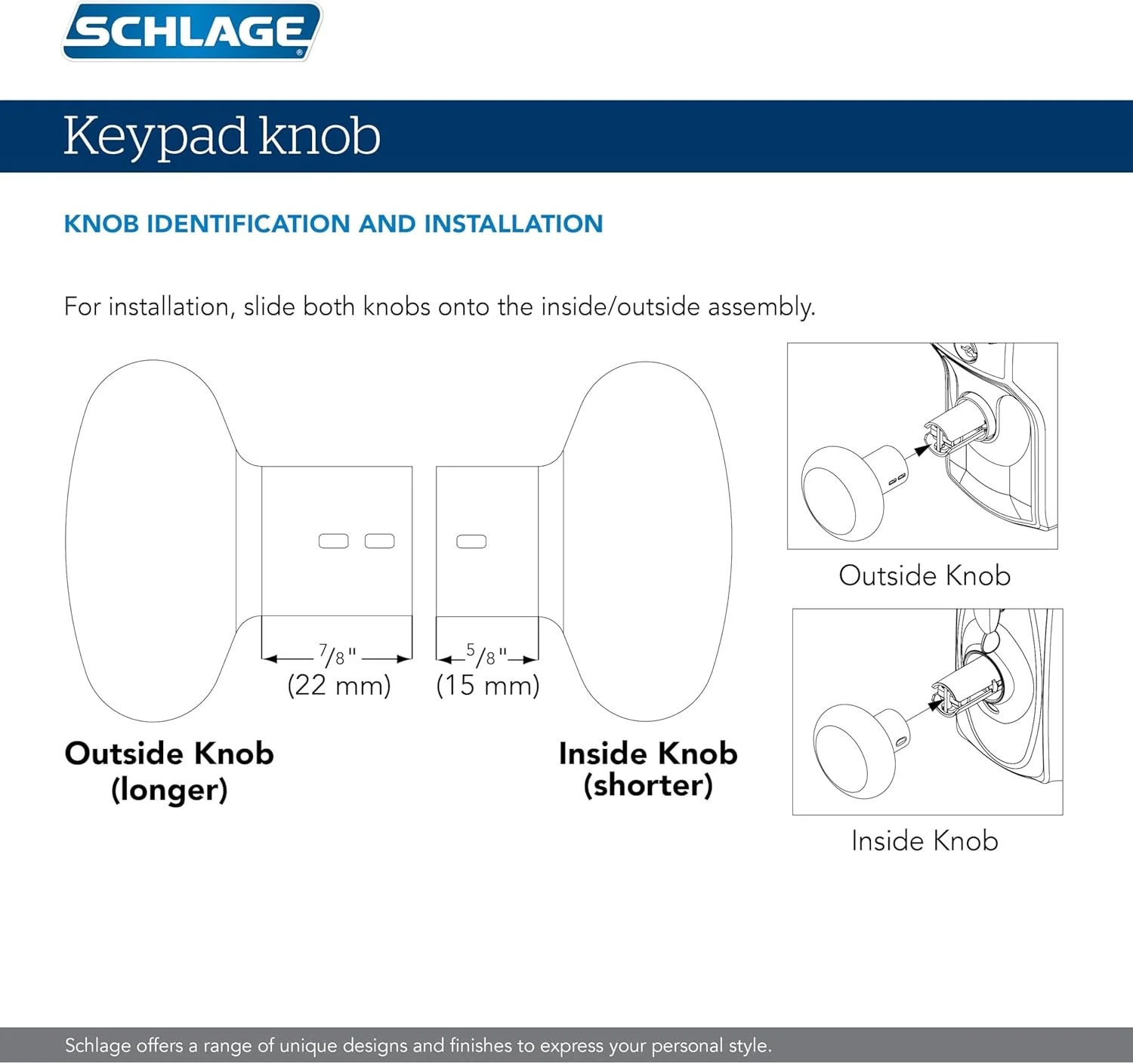 Schlage keypad with illuminated numbers in the dark