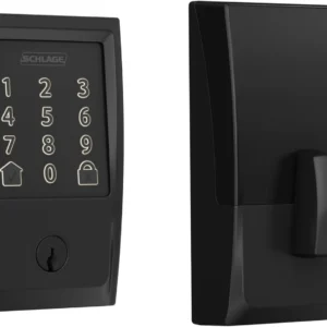 Schlage Encode Smart Wi-Fi Deadbolt Lock with Touchscreen Keypad, Keyless Front Door Entry, App Control, Alexa, Google Home and Airbnb Compatible, Matte Black, BE489WB CEN 622 view 1