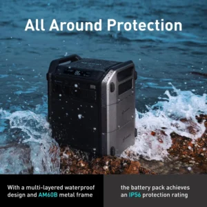Segway Portable Power Station Cube 2000, 2200W AC Outlets, 2048Wh LiFePO4 Battery, Expandable Battery Capacity up to 5kWh Solar Generator for Camping, Home Backup, Power Outages, Off-grid view 6