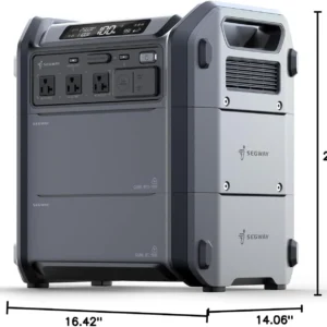 Segway Portable Power Station Cube 2000, 2200W AC Outlets, 2048Wh LiFePO4 Battery, Expandable Battery Capacity up to 5kWh Solar Generator for Camping, Home Backup, Power Outages, Off-grid