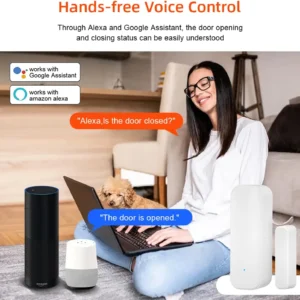 Smart WiFi Door Sensor: Wireless Window Sensor with App Notification Alert, Tuya Door Open Contact Sensor for Home Security, No Hub Required, Compatible with Alexa Google Assistant view 3