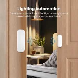 Smart WiFi Door Sensor: Wireless Window Sensor with App Notification Alert, Tuya Door Open Contact Sensor for Home Security, No Hub Required, Compatible with Alexa Google Assistant view 4