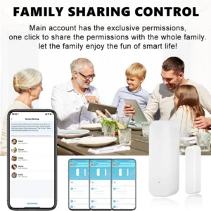 Smart WiFi Door Sensor: Wireless Window Sensor with App Notification Alert, Tuya Door Open Contact Sensor for Home Security, No Hub Required, Compatible with Alexa Google Assistant view 6