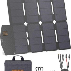 SOKIOVOLA 100W Portable Solar Panel MC-4 Foldable Solar Panel Charger Kits 18V IP68 Waterproof Lightweight and Compact for Small Power Station RV Travel Outdoor Activities view 1