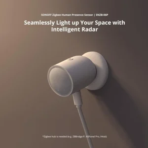 SONOFF Zigbee Human Presence Sensor, SNZB-06P Zigbee Smart Motion Detector with 5.8GHZ cmWave Radar, Requires ZigBee Bridge (1-Pack) view 2