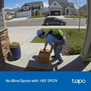 Tapo 2K Wireless Smart Video Doorbell - 160° Ultra-Wide View, Person Detection, 2-Way Talk, Ring Call, Night Vision, Subscription-Free Local Storage or Optional Cloud, D205 view 4