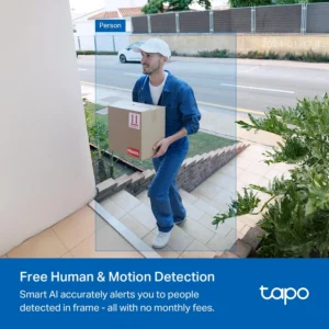 Tapo 2K Wireless Smart Video Doorbell with Chime - 160° Ultra-Wide View,Person Detection, Ring Call, 2-Way Audio, Subscription-Free Local Storage/Optional Cloud, Motion Only Alert, D210 view 6