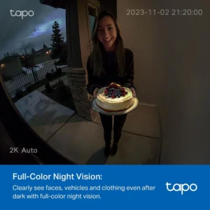 Tapo 2K Wireless Smart Video Doorbell with Chime - 160° Ultra-Wide View,Person Detection, Ring Call, 2-Way Audio, Subscription-Free Local Storage/Optional Cloud, Motion Only Alert, D210 view 7