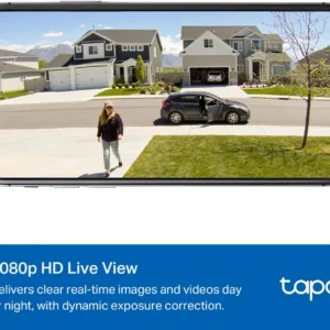 Tapo by TP-Link Wireless Outdoor Security Camera, 1080P, Up to 180 Days Battery Life, Free Person Detection, SD/Cloud Storage, Spotlight Color Night Vision, Alarm, No Hub Needed, Black, C403 view 5