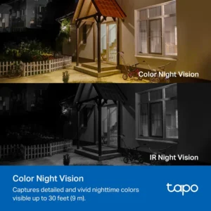 Tapo by TP-Link Wireless Outdoor Security Camera, 1080P, Up to 180 Days Battery Life, Free Person Detection, SD/Cloud Storage, Spotlight Color Night Vision, Alarm, No Hub Needed, Black, C403 view 6