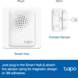 Tapo Door Sensor Starter KIT, Matter Compatible, 3X Smart Door Window Contact Sensor and 1x Smart Hub with Built-in Chime, Smart Automation, Real-Time Notification, T31 KIT