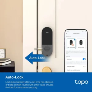 Tapo Smart Wi-Fi Door Lock, Deadbolt | Keyless Entry, Fingerprint Recognition, Touchscreen Keypad & in-App Monitoring with Scheduled Access|1-Year Rechargeable Battery | BHMA Grade 2 | DL110 view 7