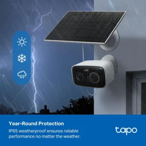 Tapo TP-Link C400 KIT Outdoor Battery Camera w/Solar Panel Base, Wireless, 1080P, Free Person/Vehicle Detection, SD/Cloud Storage, Color Night Vision, No Hub Needed, Works w/Alexa view 5