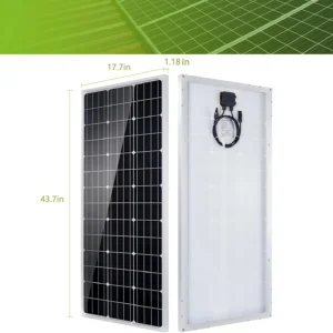 Topsolar Solar Panel Kit 100 Watt 12 Volt Monocrystalline Off Grid System for Homes RV Boat + 30A 12V/24V Solar Charge Controller +Solar Cables + Z-Bracket for Mounting view 2