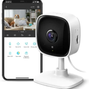 TP-Link Tapo 1080P Indoor Security Camera for Baby Monitor, Dog Camera w/Motion Detection, 2-Way Audio Siren, Night Vision, Cloud & SD Card Storage, Works w/Alexa & Google Home (Tapo C100) view 1