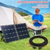 Twin Wire 30FT Solar Extension Cable - 10AWG (6mm²) Solar Panel Connector, with 6 Pairs-IP67-Male/Female Solar connectors for Outdoor Automotive RV Boat Marine Solar Panel- Black & Red
