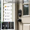 Veise RZ07 Fingerprint Smart Lock, 7-in-1 Smart Locks for Front Door, Keyless Entry Door Lock with App Control & Auto-Lock, Biometric Electronic Touchscreen Keypad Deadbolt, Matte Black