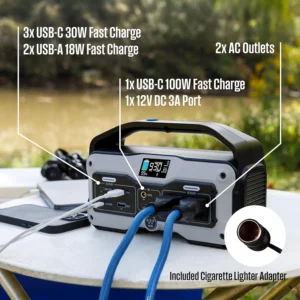 Westinghouse iGen400s 400 Watt, 183Wh Portable Power Station and Solar Generator with LED Display and DC Outlet for Camping, Home, Travel, Indoor/Outdoor Use (Solar Panel Not Included) view 4