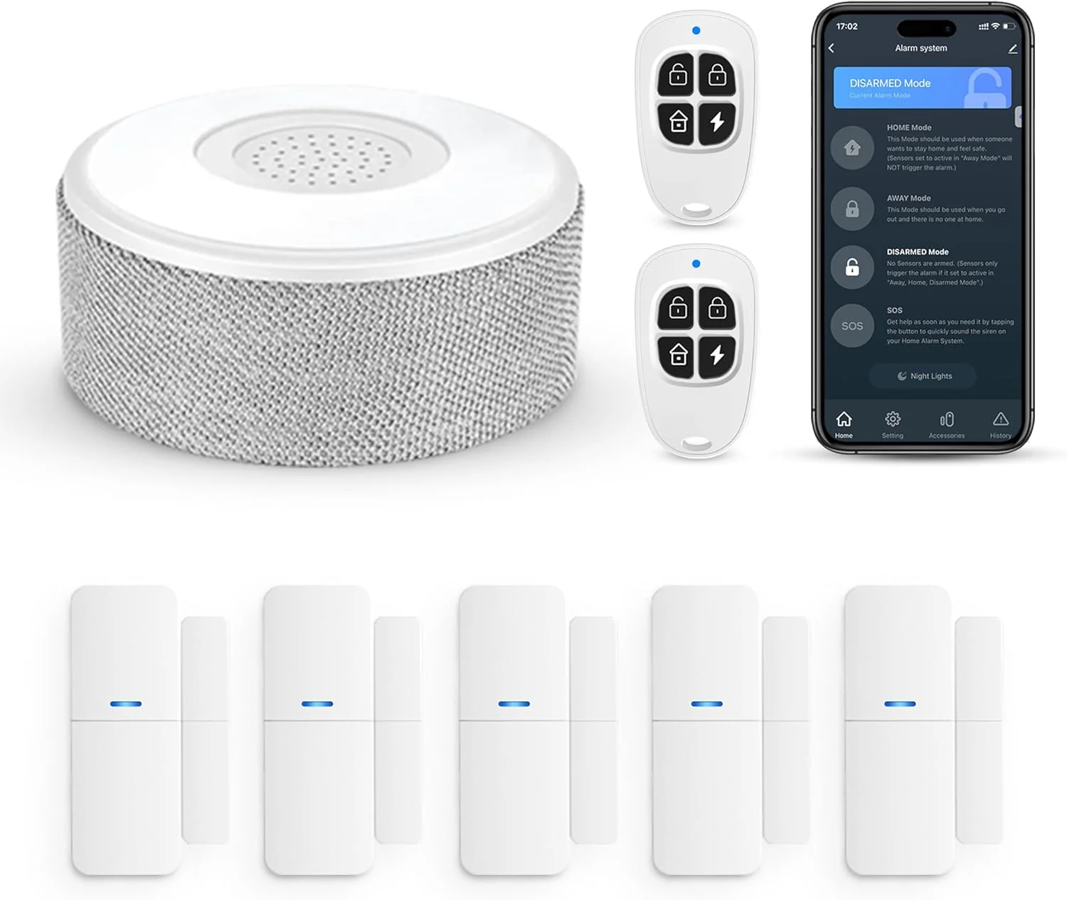 tolviviov WiFi Smart Home Security System - main kit components