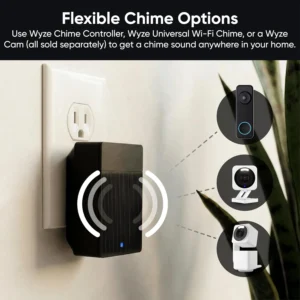 Wyze Battery Video Doorbell Wireless Camera, 1536x1536 HD+ with Color Night Vision, 2-Way Audio, 1:1 Head-to-Toe View, Person/Vehicle/Package Monitor, Wire-Free/Wired Option, 1 Minute Easy Setup