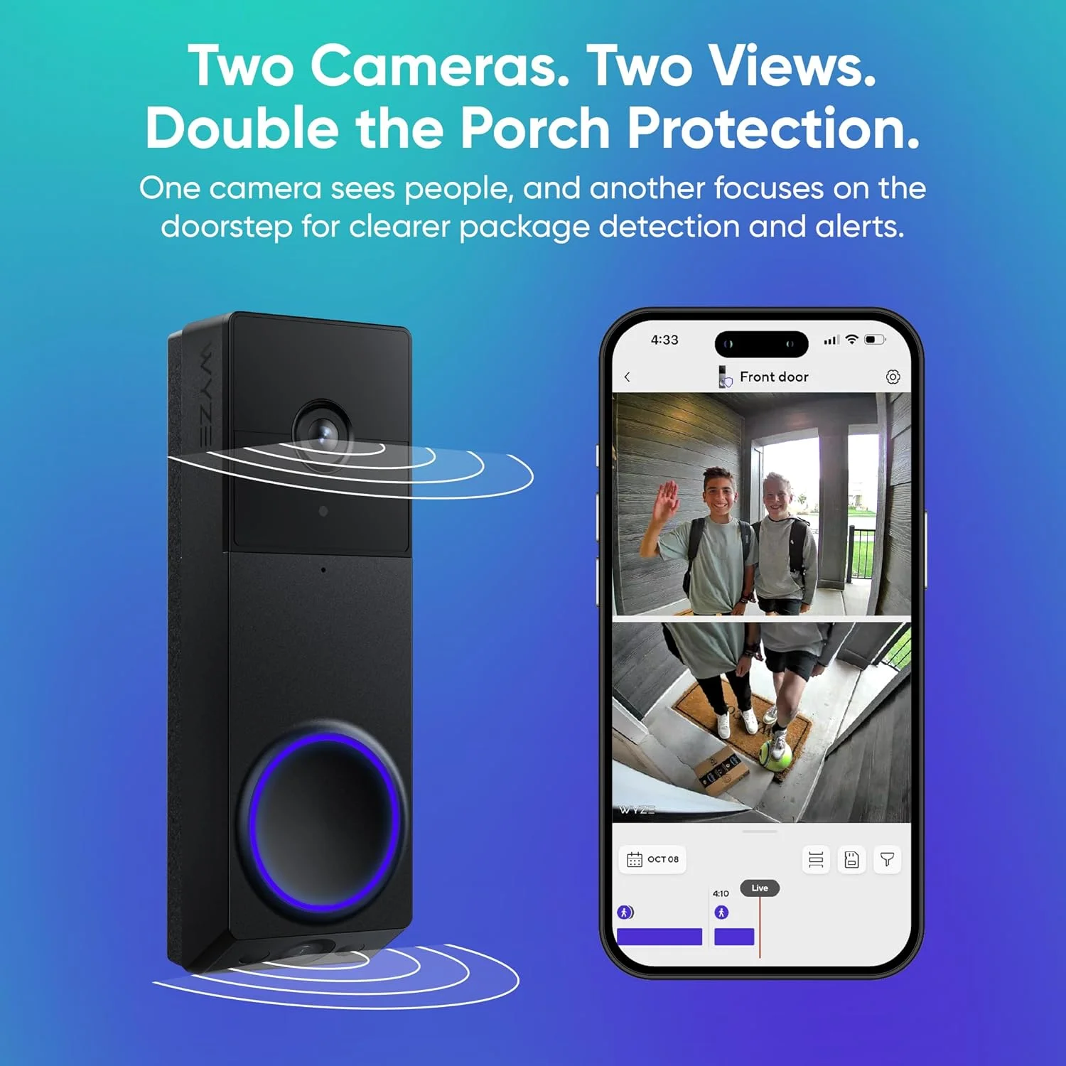MicroSD card storage slot for Wyze doorbell