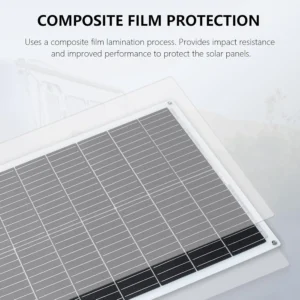 XINPUGUANG Solar Panel 200W 12V Flexible System Kit,2X100W Monocrystalline Fiberglass Module 20A Controller Extension Cable for Off Grid Home,RV,Caravan,Boat and Other Battery Charger（200W view 3