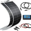 XINPUGUANG Solar Panel 200W 12V Flexible System Kit,2X100W Monocrystalline Fiberglass Module 20A Controller Extension Cable for Off Grid Home,RV,Caravan,Boat and Other Battery Charger（200W