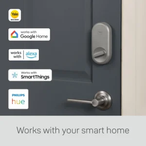 Yale Approach Smart Wi-Fi Deadbolt Retrofit Smart Lock, Unlimited Virtual Keys, App Remote Control, Keyless Entry - Silver view 6