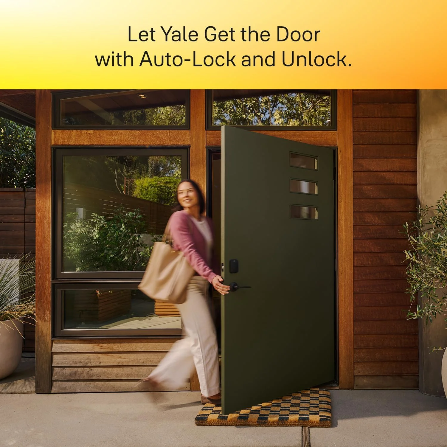 Mobile app interface for Yale smart lock access